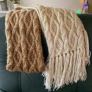 COPY - Andes Gifts Alpaca Blend Coffee Colored Long Scarf